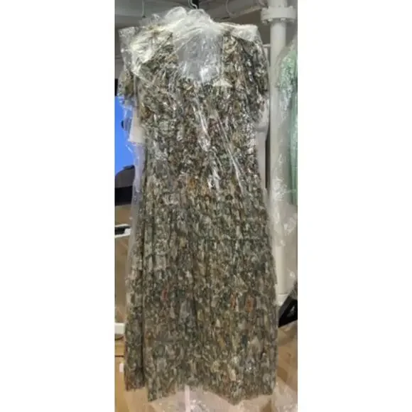 MAC DUGGAL 8232 Micro Ruffle Tea Length Dress, Size 18 New with Tag $498 - Picture 6 of 7